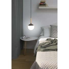 Lustra MINE, 1 x E27 max. 20W, IP20, pelēka/balta -  FARO - 2837x