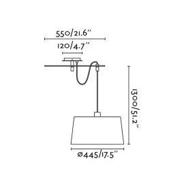 Lampa FUSTA, 1 x E27 max. 20W, IP20, balta -  FARO - 28394