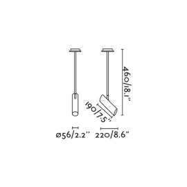 Spot gaismeklis LINK, 1 x GU10, melna/balta - FARO - 2987x