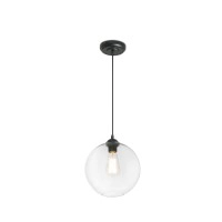 Lustra CLARA, 1 x E27 max. 100W, IP20, caurspīdīgs stikls -  FARO - 64128