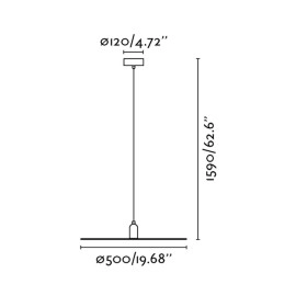 Lampa PLAT, 1x E27, IP20, melns vai balts - FARO - 6814x