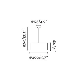 Lustra SEVEN, 2 x E27 max. 60W, IP20, balta -  FARO - 68283