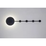 HAN LED Melns sienas gaismeklis / drēbju pakaramais 6W LED - 01001 Faro