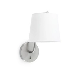 Sienas lampa BERNI, 1 x E27 max. 20W, IP20, melna/balta/matēta niķeļa - FARO - 2932x