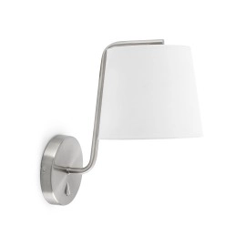 Sienas lampa BERNI, 1 x E27 max. 20W, IP20, melna/balta/matēta niķeļa - FARO - 2932x