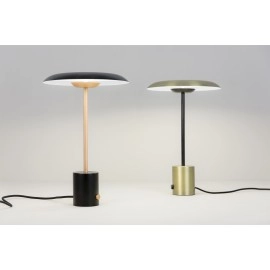 HOSHI LED galda lampa, satīna zelta/melna - FARO - 28387