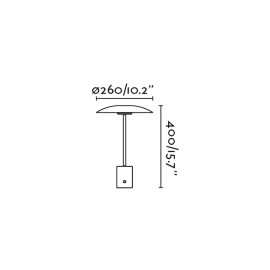 HOSHI LED galda lampa, satīna zelta/melna - FARO - 28387