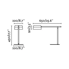 LOOP LED - melna galda lampa ar koka apdari - FARO - 29568