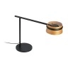 LOOP LED - melna galda lampa ar koka apdari - FARO - 29568