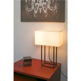 VESPER brūna un smilškrāsas galda lampa - FARO - 29985