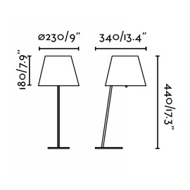 MOMA melna galda lampa - FARO - 68501