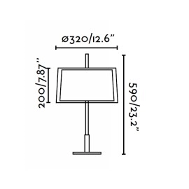 SABA matēta niķeļa galda lampa h 60 mm - FARO - 68545