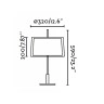 SABA matēta niķeļa galda lampa h 60 mm - FARO - 68545