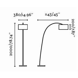 PAPUA balta stāvlampa - FARO - 68462