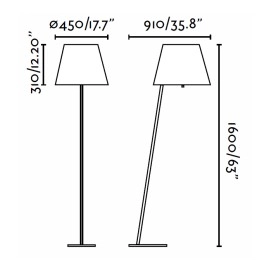 MOMA balta stāvlampa - FARO - 68502