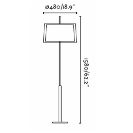 SABA matēta niķeļa stāvlampa - FARO - 68547