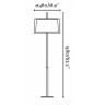 SABA matēta niķeļa stāvlampa - FARO - 68547