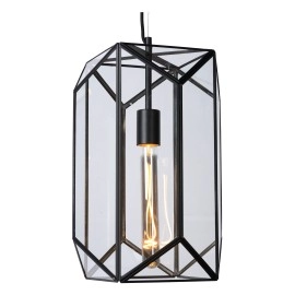Griestu lampa "FERN", 1x E27 max. 60W, melna- stikls, metāls - LUCIDE - 25406/01/30