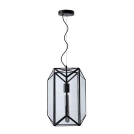 Griestu lampa "FERN", 1x E27 max. 60W, melna- stikls - metāls - LUCIDE - 25409/01/30