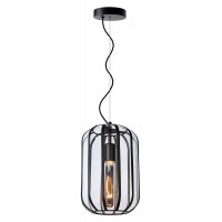 Griestu lampa "FERN", 1x E27 max. 60W, melna- stikls - metāls - LUCIDE - 25409/01/30