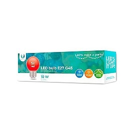 G45 E27 LED spuldžu komplekts 5 gab. 2W sarkanas (Forever Light RTV003602)