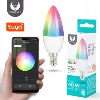 Forever Light SMART LED spuldze E14 C37, 5.5W, RGB+CCT, Tuya, 470lm