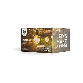 SUNARI FLS-180 saules LED gaismu virtene 8,5 m 10+1 spuldzes 2700K ar pulti (Forever Light RTV222476)