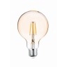 LED filament spuldze E27 G95 4W 2200K zeltīta (Forever Light)