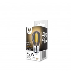 4W, E27, Vintage, LED spuldze, G45, 400lm, 2200K