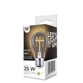 LED filamenta spuldze E27 A60 4W, 2000K, 250lm, zelta (FOREVER LIGHT)