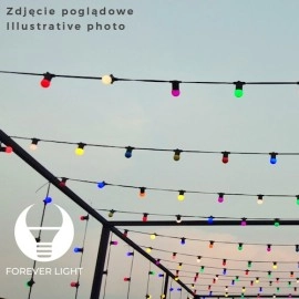 12m gara, IP65, gaismu virtene, 10x E27 cokoli - spuldzes nav iekļautas