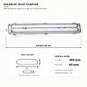 TRUST IP65 armatūras korpuss 2×60 cm vienpusēji barotām T8 LED caurulēm, bez caurulēm (GreenLUX GXWP503)