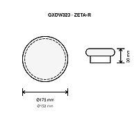 ZETA-R iebūvējams LED panelis 24 W, 3000 K, IP44 (GreenLUX GXDW323)