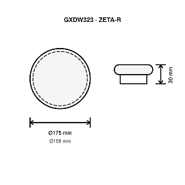 ZETA-R iebūvējams LED panelis 24 W, 3000 K, IP44 (GreenLUX GXDW323)