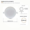 ZETA-R iebūvējams LED panelis 24 W, 3000 K, IP44 (GreenLUX GXDW323)