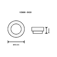 GX53 LED spuldze 9,5 W, 760 lm, 3000 K (Ideal Lux 123936)