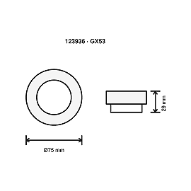 GX53 LED spuldze 9,5 W, 760 lm, 3000 K (Ideal Lux 123936)