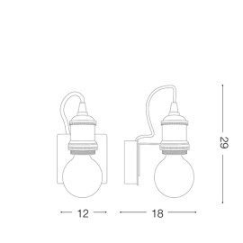 Sienas gaismeklis "Frida ap1" 1x E27, Ideal Lux