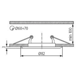 Iebūvējams gaismeklis ARGUS MR16/GU10 max. 50W, tērauds, Kanlux