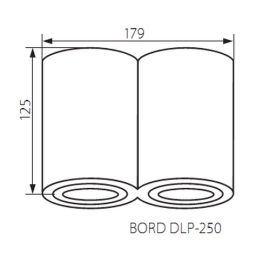 Virsapmetuma gaismeklis BORD MR16/GU10 2 x max.50W, alumīnijs