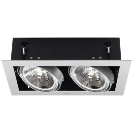 Iebūvējams gaismeklis MATEO AR111/G53 2 x max. 50W, alu