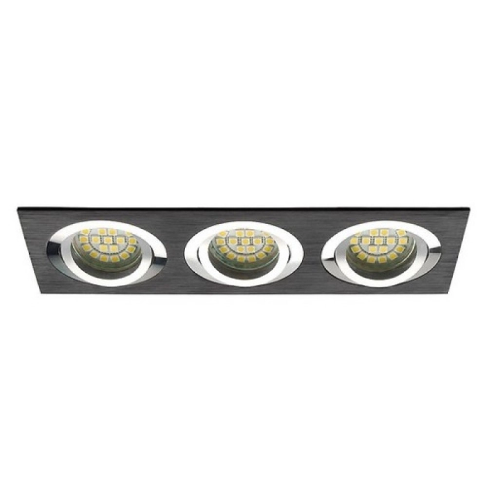 Iebūvējams gaismeklis SEIDY 3 x MR16/Gx5.3 max. 50W, melns