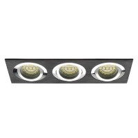 Iebūvējams gaismeklis SEIDY 3 x MR16/Gx5.3 max. 50W, melns