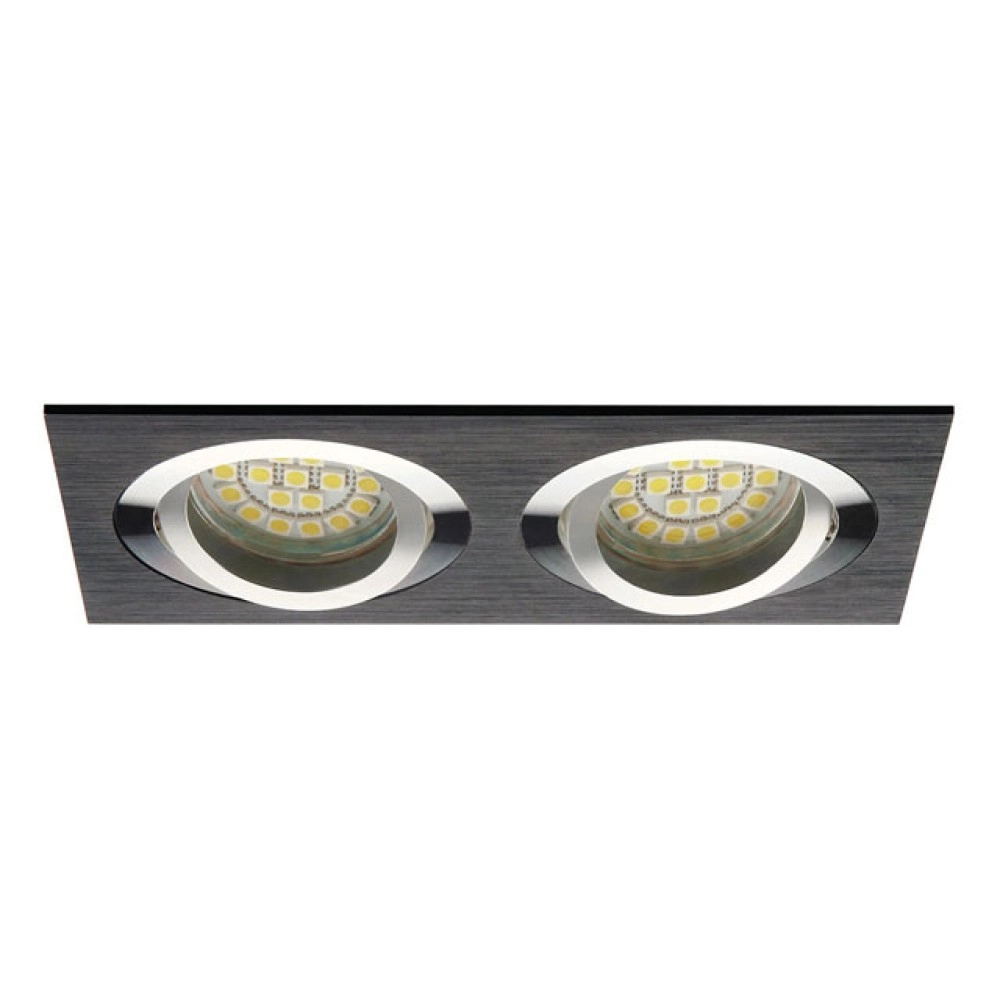 Iebūvējams gaismeklis SEIDY 2 x MR16/Gx5.3 max. 50W, melns