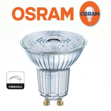 Dimmējama 8.3W GU10 LED spuldze 827 (80W), 2700K, 575lm, 36°, 5 gadu garantija - OSRAM - 4058075609136