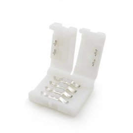 LED sloksnes - lentes savienotājs 10mm sloksnēm ar 4x kontaktiem - 5050SMD RGB - AC6608 LED sloksnes - lentes savienotājs 10mm sloksnēm ar 4x kontaktiem - 5050SMD RGB - AC6608