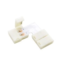 LED sloksnes - lentes savienotājs 10mm sloksnēm 90° ar 2x kontaktiem - 5050SMD - AC6620