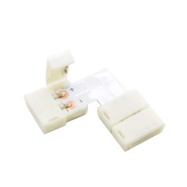 LED sloksnes - lentes savienotājs 10mm sloksnēm 90° ar 2x kontaktiem - 5050SMD - AC6620 LED sloksnes - lentes savienotājs 10mm sloksnēm 90° ar 2x kontaktiem - 5050SMD - AC6620