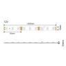 LED sloksne 5050, 12V, 14.4W/m, 2700K, IP20, bez mitruma aizsardzības