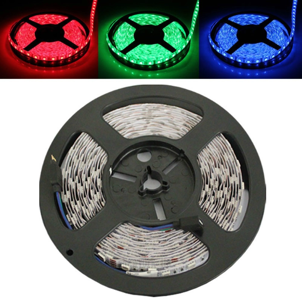 LED sloksne - lenta 5050 SMD, 60 diodes/metrā, 14.4W/m, IP20, RGB (viena krāsa)